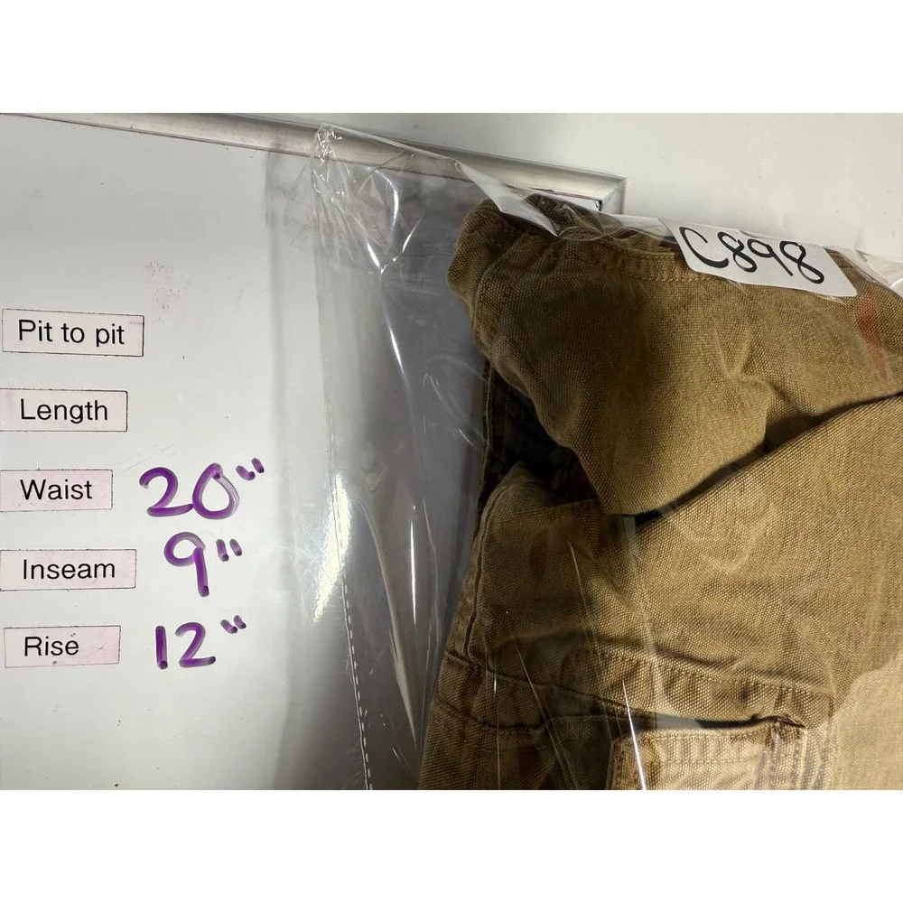 Lucky Brand‎ Cargo Shorts Mens 38 Tan Brown Flap Pocket Utility Drawstring